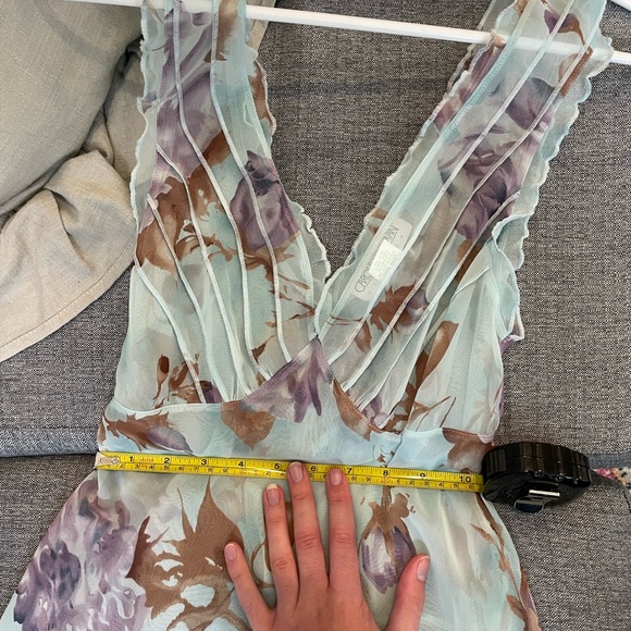 Carole Hochman Vintage Watercolor Sheer Gown - Picture 6 of 8